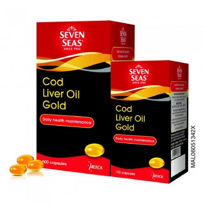 SEVEN SEAS COD LIVER OIL GOLD 500'S + 100'S