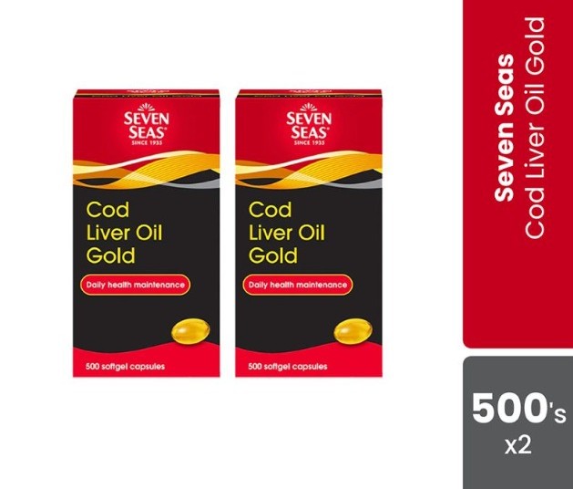 SEVEN SEAS COD LIVER OIL GOLD 500'S X 2