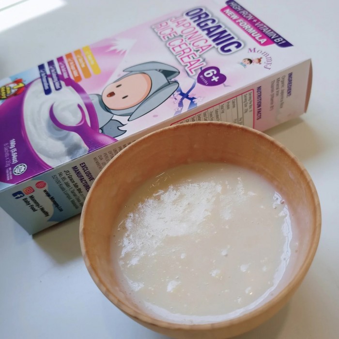 MOMMY J Baby Organic Japonica Rice Cereal With High Iron 120g - Halal Baby Food, Makanan Baby for 6+ Months 宝宝米 / 米糊