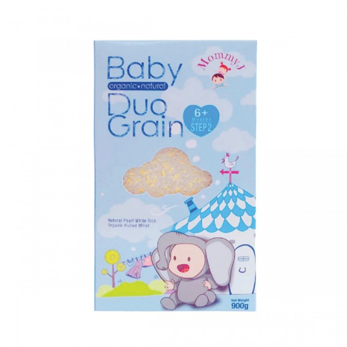 MOMMY J Step 2 Organic Duo-Grain 900g - Halal Baby Food, Makanan Baby for 6+ Months 宝宝米 / 宝宝辅食/ 宝宝营养米