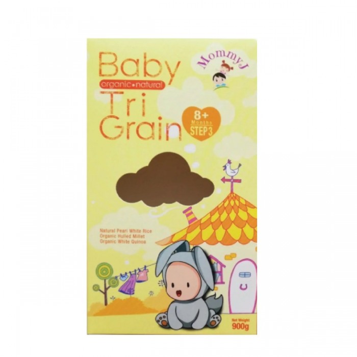 MOMMY J Step 3 Organic Tri-Grain 900g - Halal Baby Food, Makanan Baby for 8+ Months 宝宝米 / 宝宝辅食/ 宝宝营养米