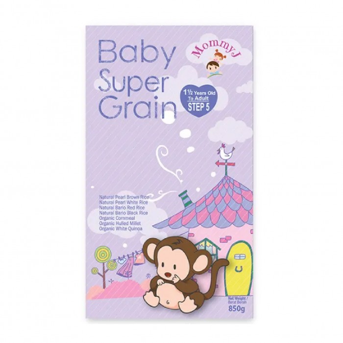 MOMMY J Step 5 Organic Super-Grain 900g - Halal Baby Food, Makanan Baby for 18+ Months 宝宝米 / 宝宝辅食/ 宝宝营养米