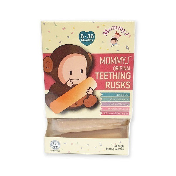 MOMMY J Baby Teething Rusks 84g - Baby Snacks, Baby Food / Makanan Baby, Baby Snack for 6+ Months 宝宝饼干 / 磨牙棒 / 宝宝零食