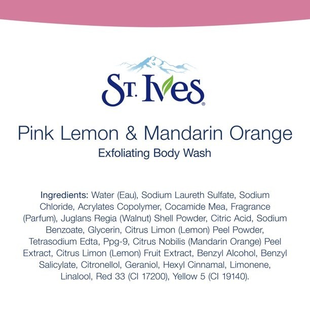 ST IVES EXFOLIATING BODY WASH 473ML - PINK LEMON & MANDARIN ORANGE