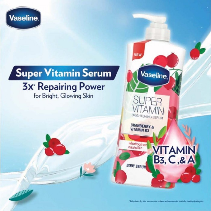 Vaseline Super Vitamin Brightening Serum 360ml - Cranberry