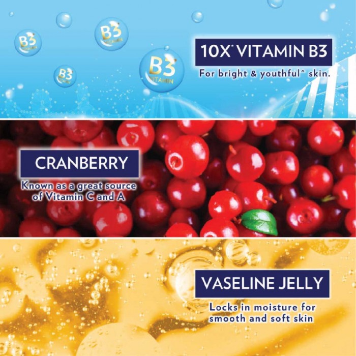 Vaseline Super Vitamin Brightening Serum 360ml - Cranberry