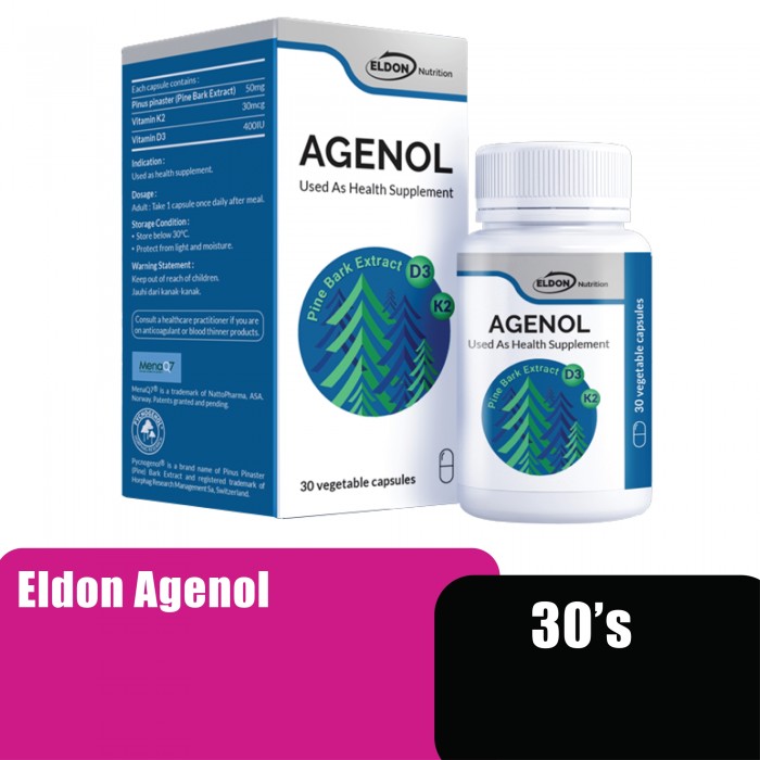 [CLEARANCE] ELDON NUTRITION AGENOL 30's with Vitamin K2, Vitamin D3 (EXP: 7/25)