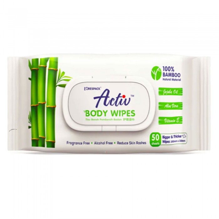 ACTIV BODY WIPES 50'S X 24PACKS (OD)