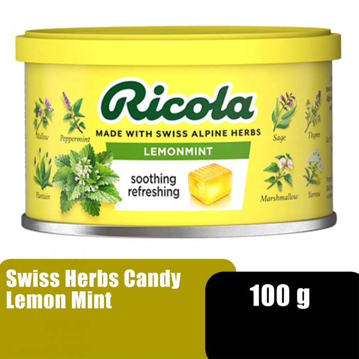 RICOLA SWISS HERB CANDY 100G - LEMON MINT