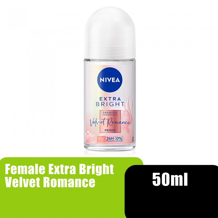 NIVEA DEODORANT FEMALE RO 50ML - EXTRA BRIGHT VELVET ROMANCE (98541)