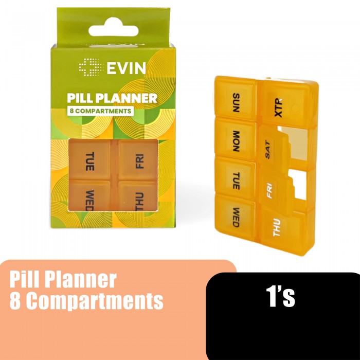 EVIN PILL PLANNER 8 COMPARTMENTS