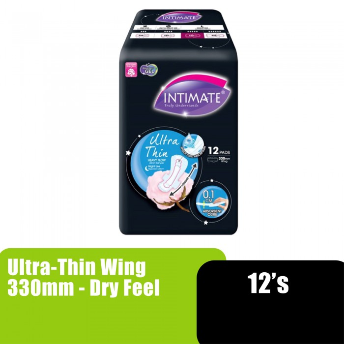 INTIMATE ULTRA THIN WING NIGHT USE HEAVY FLOW 330MM 12'S