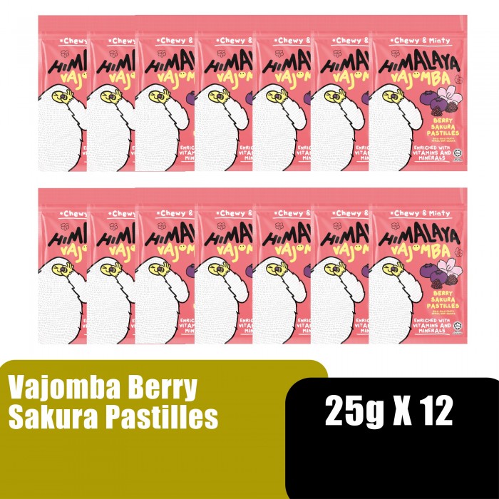 HIMALAYA VAJOMBA PASTILLES 25G X 12 - BERRY SAKURA