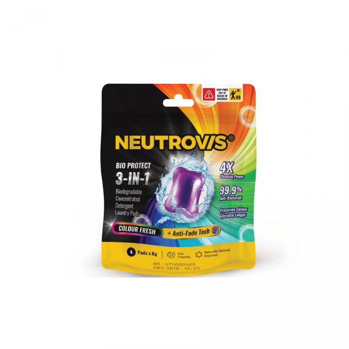 NEUTROVIS 3 IN 1 DETERGENT LAUNDRY PODS 8G X 25'S - COLOUR FRESH