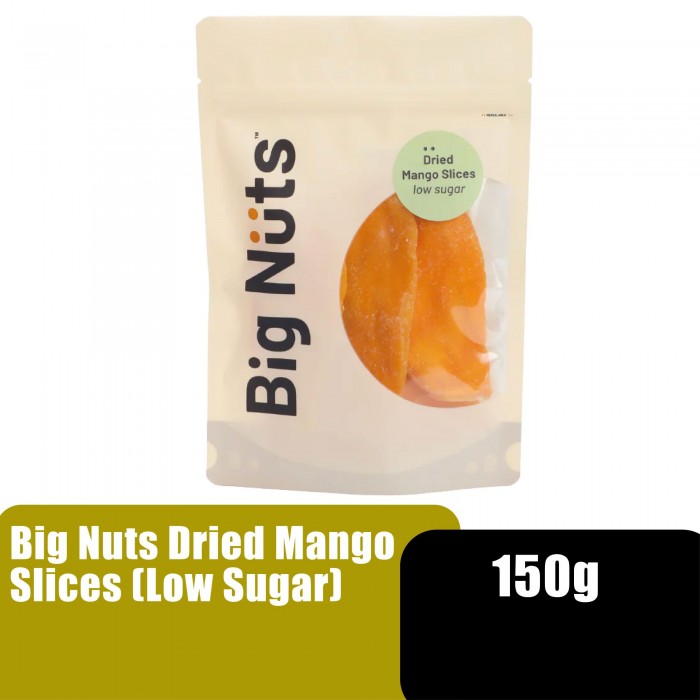 BIG NUTS DRIED MANGO SLICES - LOW SUGAR 150G