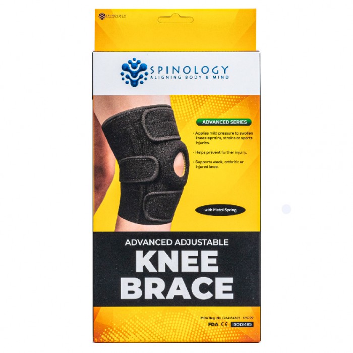 Spinology Advanced Adjustable Knee Brace Sport With Metal Spring Fitness Knee Guard Support 护膝 护膝套