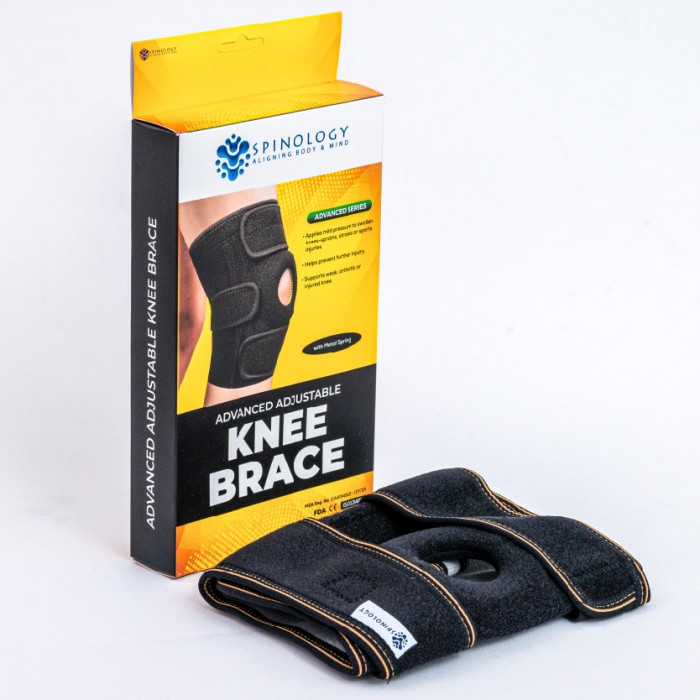 Spinology Advanced Adjustable Knee Brace Sport With Metal Spring Fitness Knee Guard Support 护膝 护膝套