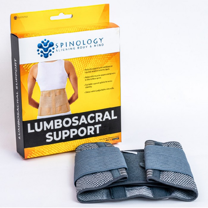 Spinology Lumbosacral Support Size (S) Lumbar Support / Waist Support / Backbone Support for Sciatica