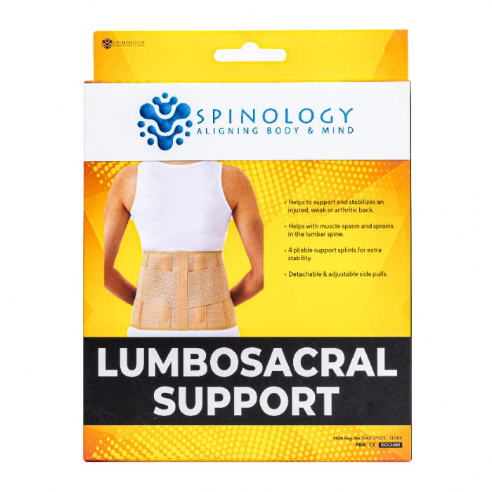 Spinology Lumbosacral Support Size (S) Lumbar Support / Waist Support / Backbone Support for Sciatica