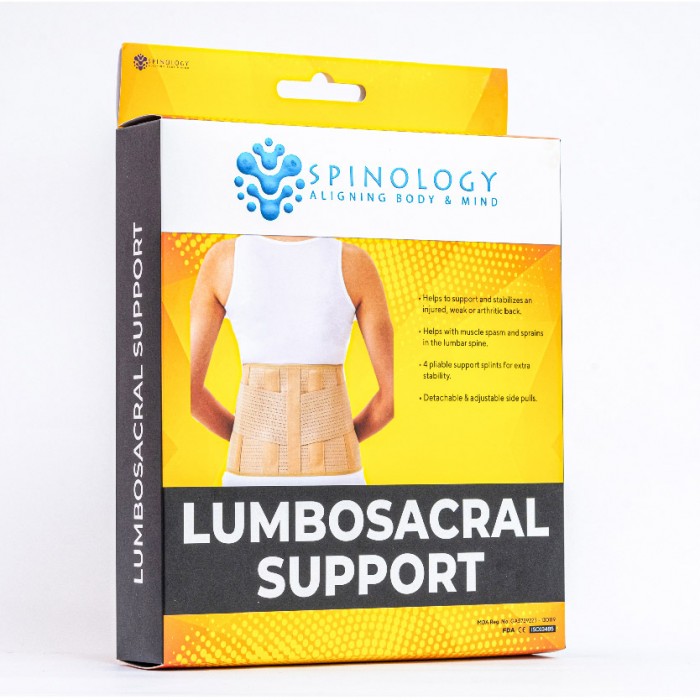 Spinology Lumbosacral Support Size (M) Lumbar Support / Waist Support / Backbone Support for Sciatica