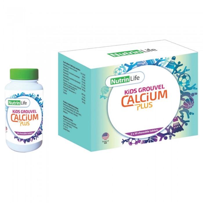 NUTRINLIFE KIDS GROUVEL CALCIUM PLUS 30'S X 2 (CHEWABLE)