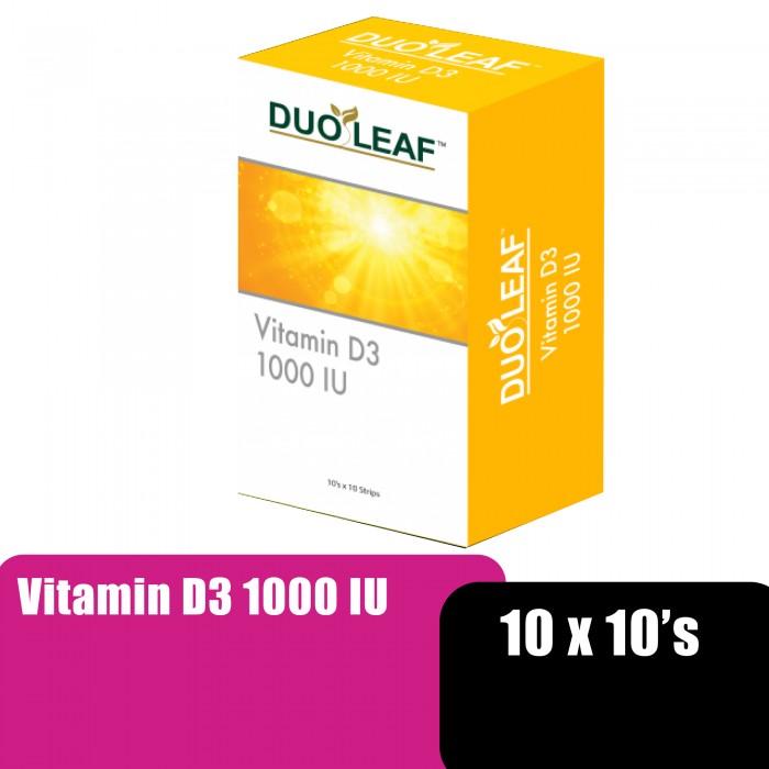 DUOLEAF VITAMIN D3 1000IU 10'S X 10