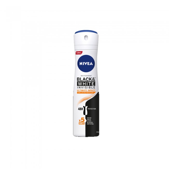 NIVEA FEMALE BLACK & WHITE ULTIMATE IMPACT SPRAY 150ML (83486)