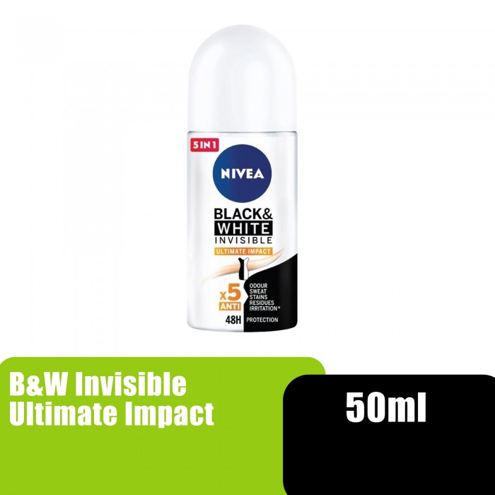 NIVEA FEMALE BLACK & WHITE ULTIMATE IMPACT ROLL 50ML (83490)