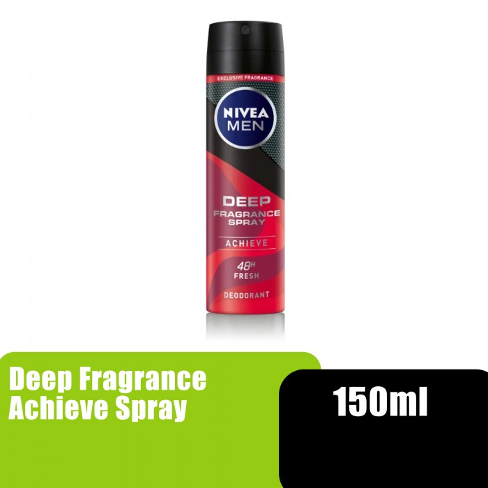 NIVEA MEN DEEP FRAGRANCE ACHIEVE SPRAY 150ML (95650)