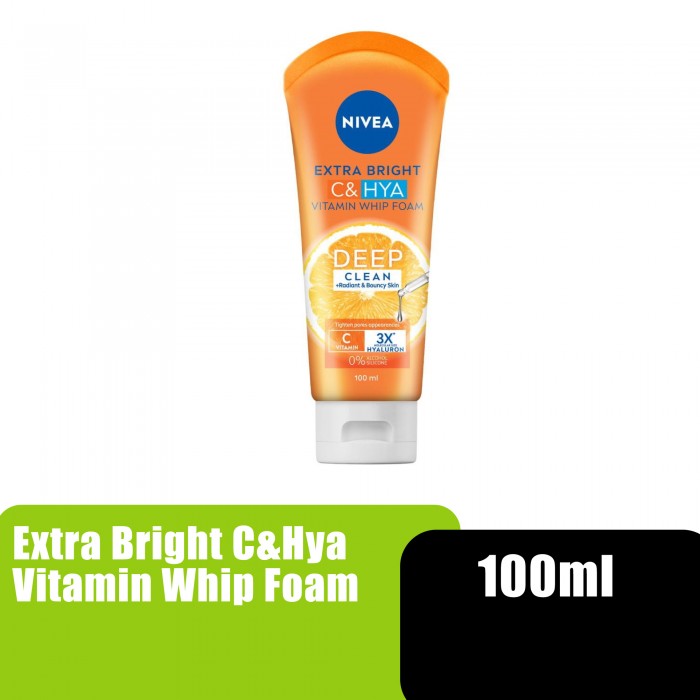 NIVEA EXTRA BRIGHT C & HYA VITAMIN WHIP FOAM 100ML (98737)