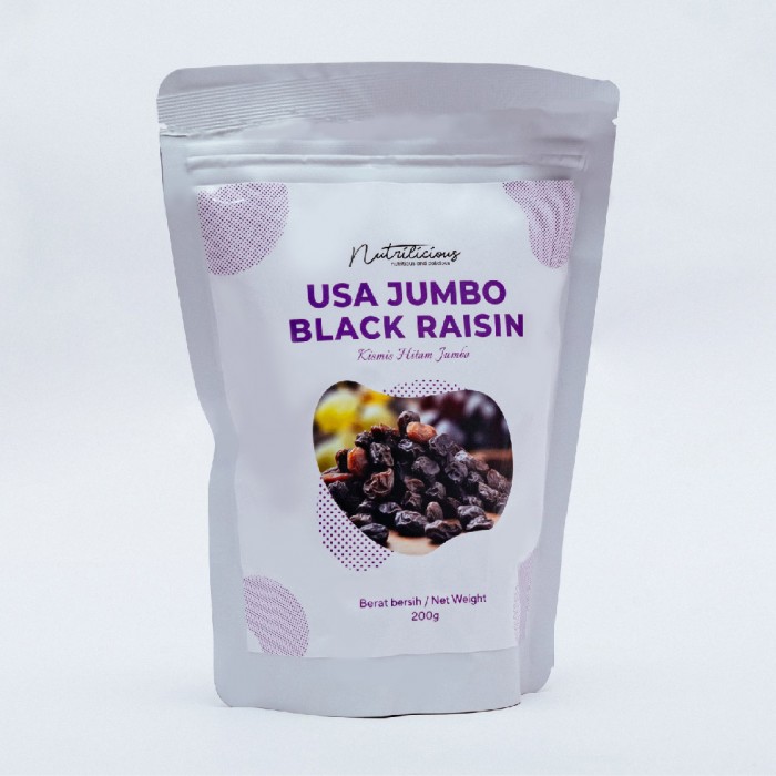 NUTRILICIOUS Usa Jumbo Black Raisin Jumbo Raisin Organic 200g 黑葡萄干 Kismis Hitam Besar (Raisins Kismis Jumbo / 葡萄干 / 葡萄幹)