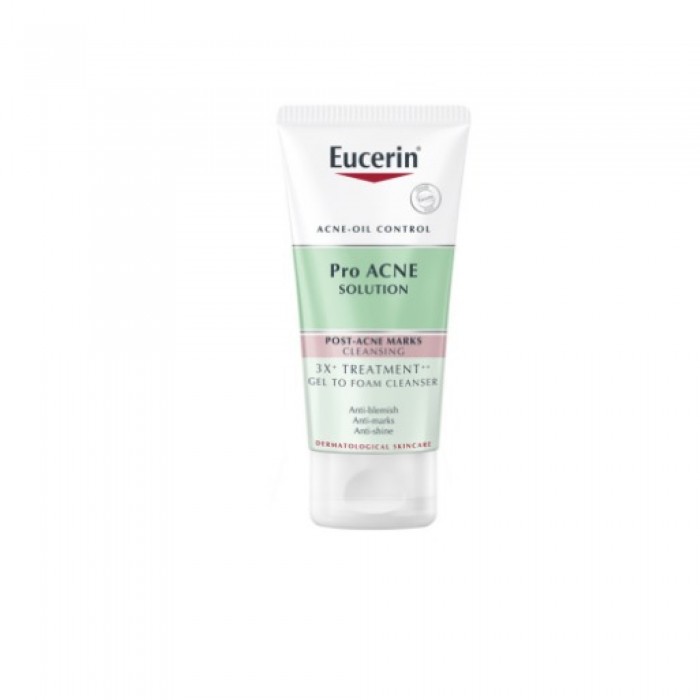 EUCERIN PROACNE SOLUTION 3X GEL TO FOAM CLEANSER 75ML (68864)