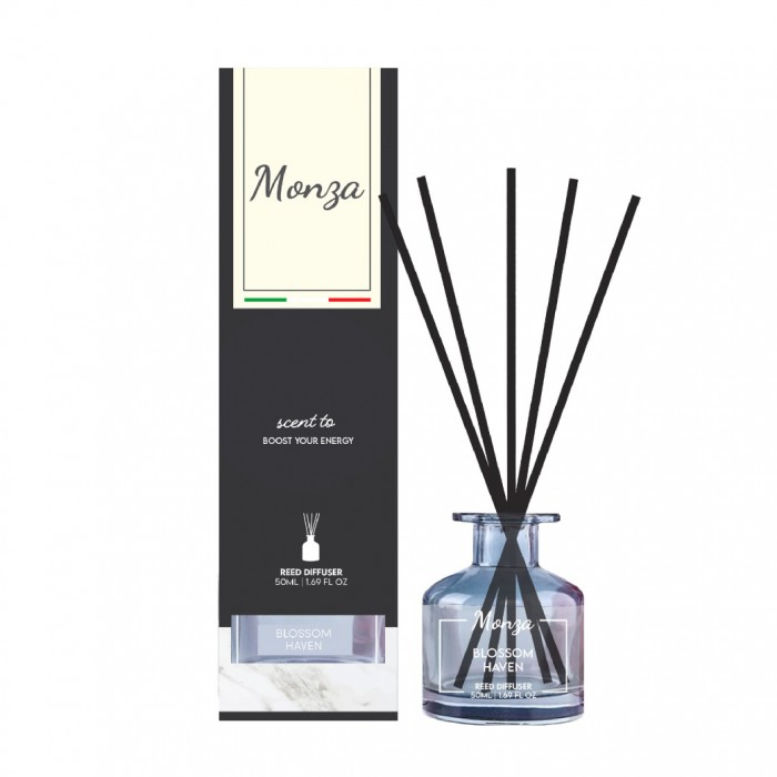 Monza Reed Diffuser Blossom Heaven 50ml - Aroma Diffuser Air Freshener Room, Home Fragnance Pewangi Rumah 房间 香薰