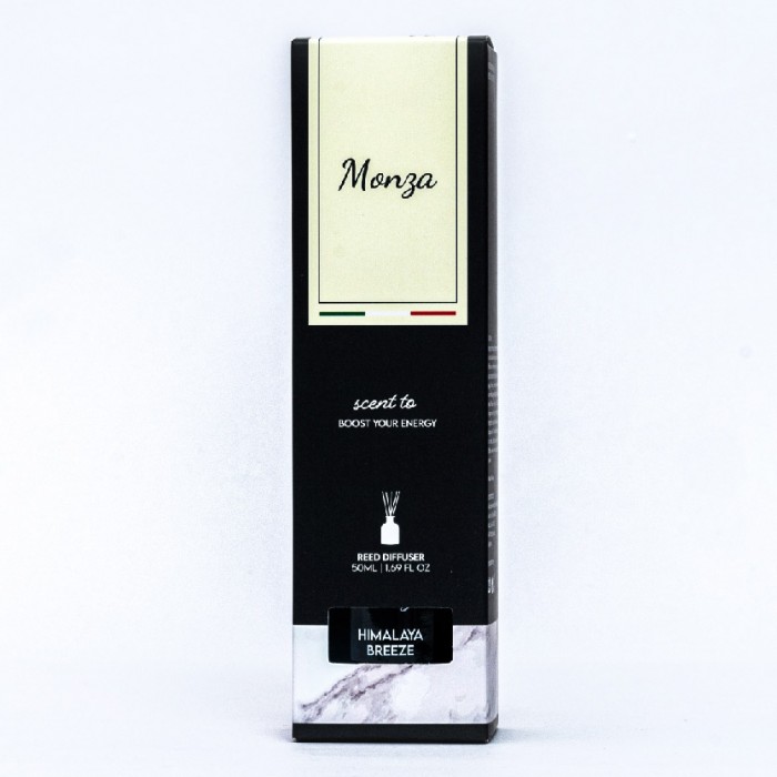 Monza Reed Diffuser Himalaya Breeze 50ml - Aroma Diffuser Air Freshener Room, Home Fragnance Pewangi Rumah 房间 香薰