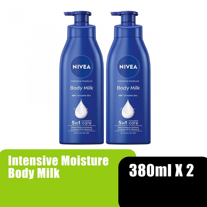 NIVEA INTENSIVE MOISTURE BODY MILK 380ML X 2 (98940)