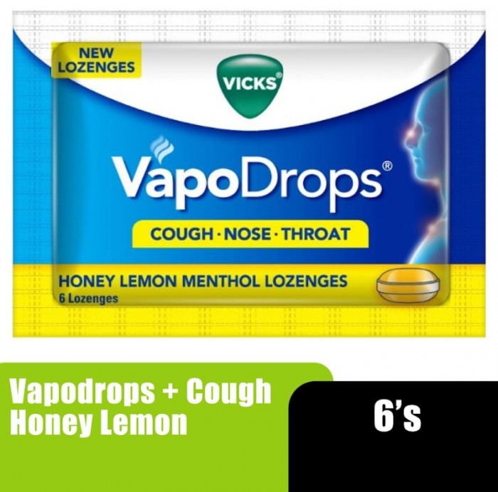 VICKS VAPODROPS + COUGH HONEY LEMON 6'S