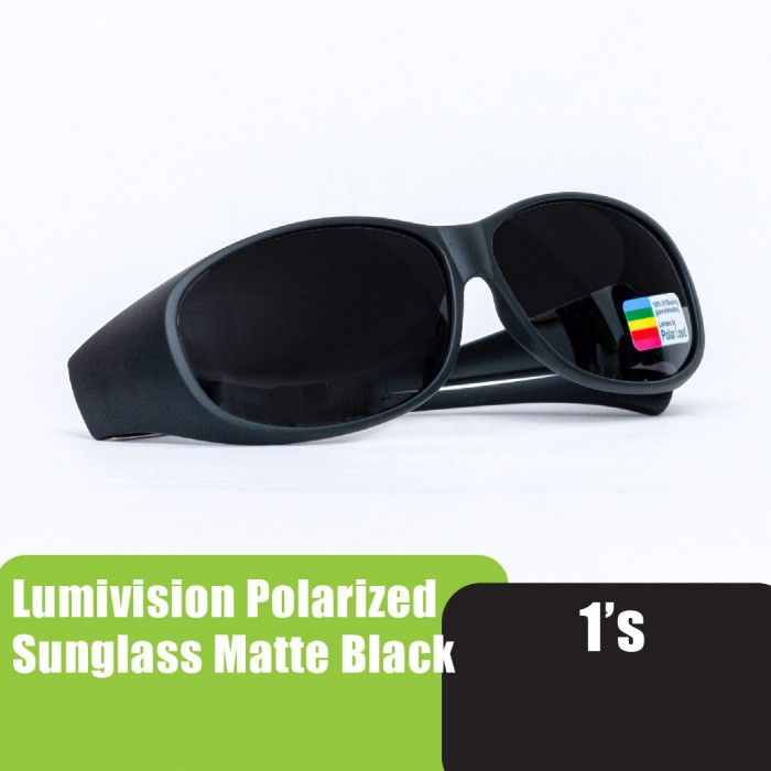 LUMIVISION Polarized Sunglass Matte Black DY019 UV Sunglasses, Spek Mata, 墨镜