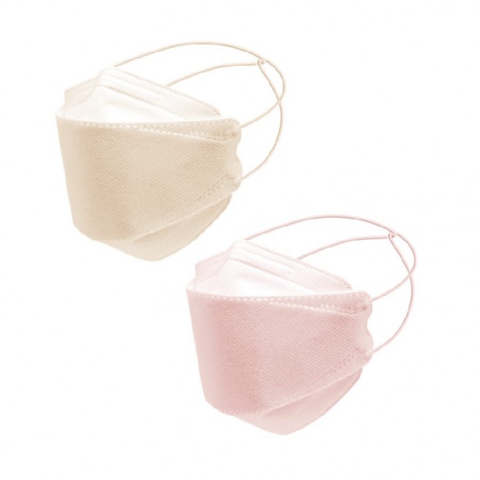 YUKAZAN KF94 HIJAB PROTECTIVE FACE MASK 10'S - BARLEY YELLOW & PEONY PINK