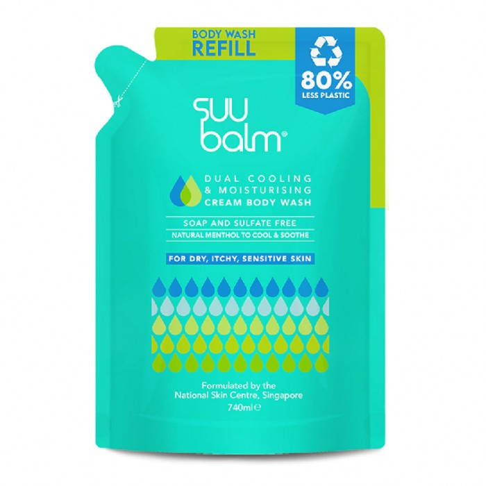 Suu Balm Dual Cooling & Moisturising Cream Body Wash Refill 740ml