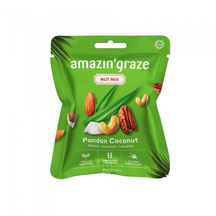 AMAZIN' GRACE MINI NUT MIX 30G - PANDAN COCONUT (AG32001)