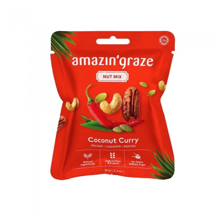 AMAZIN' GRACE MINI NUT MIX 30G - COCONUT CURRY (AG32002)