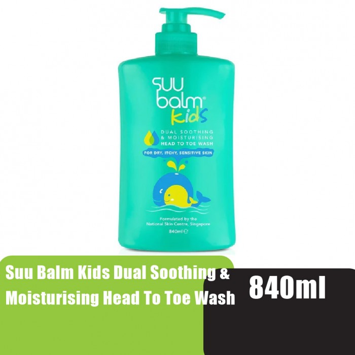 Suu Balm Kids Dual Soothing & Moisturing Head To Toe Wash 840ml