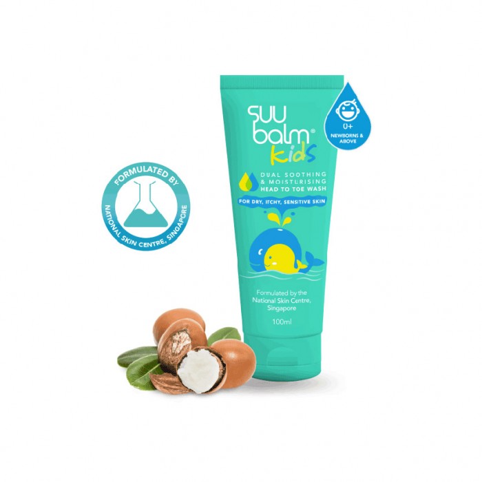 Suu Balm Kids Dual Soothing & Moisturising Head To Toe Wash 100ml