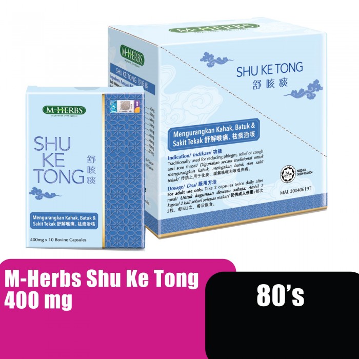 M-HERBS SHU KE TONG 400MG 80'S