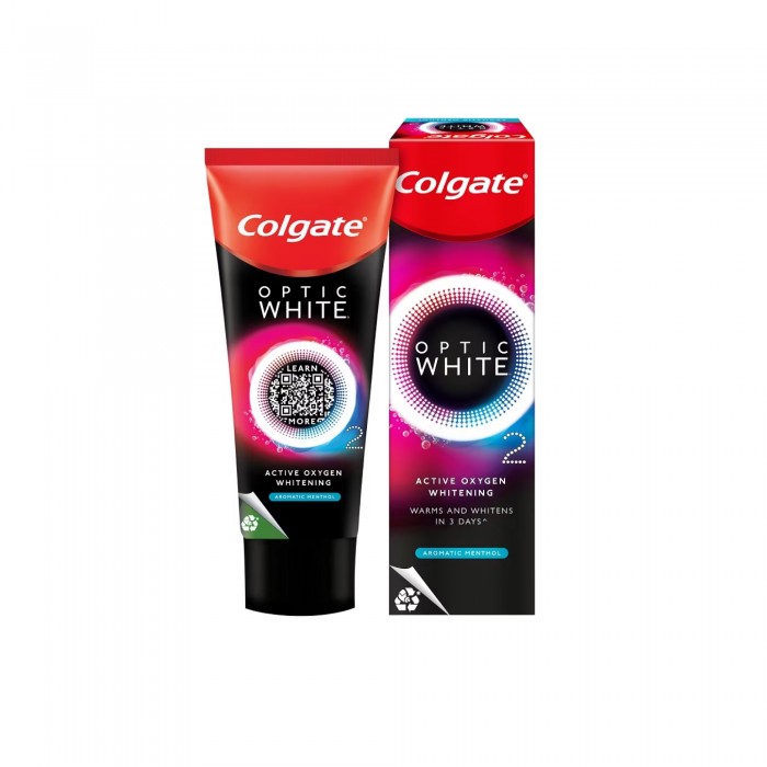 COLGATE OPTIC WHITE O2 AROMATIC MENTHOL TOOTHPASTE 85G