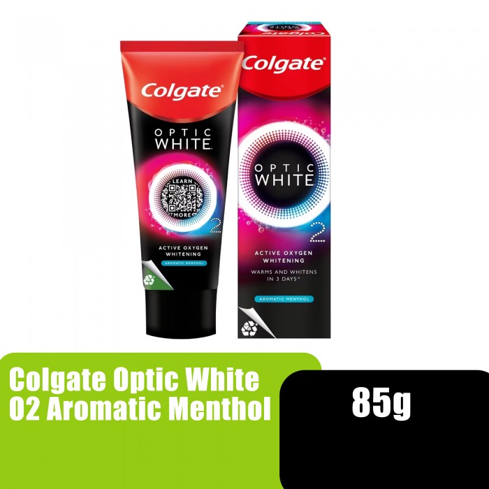 COLGATE OPTIC WHITE O2 AROMATIC MENTHOL TOOTHPASTE 85G