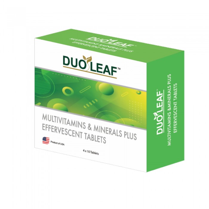 DUOLEAF MULTIVITAMINS & MINERALS PLUS EFFERVESCENT TABLETS 10'S X 4