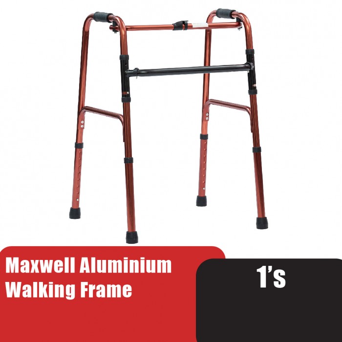 Maxwell Foldable Aluminium Walking Frame (DY04919L) Non Slip Walking Aid Frame / Tongkat Kaki 4 拐杖