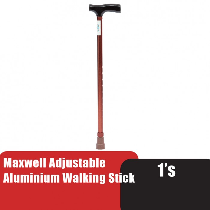 Maxwell Adjustable Aluminium Walking Stick (DY059201LB) Height Flexible Walking Aid Mobility Stick / Tongkat 拐杖