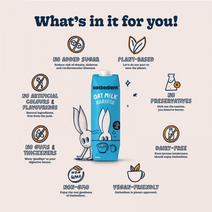 OATBEDIENT READY TO DRINK OAT MILK BARISTA 1L
